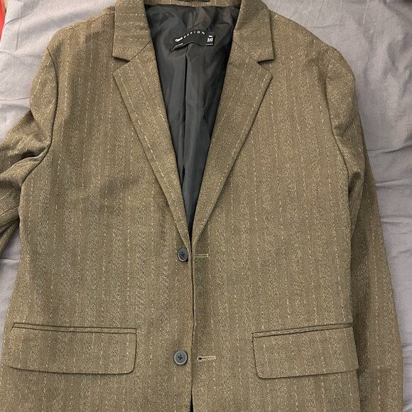 ASOS design brown/khaki striped blazer - Picture 3 of 4